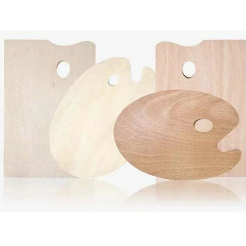 KHÂY PHA MÀU GỖ, PALLET PHA MÀU OVAL 30x38cm