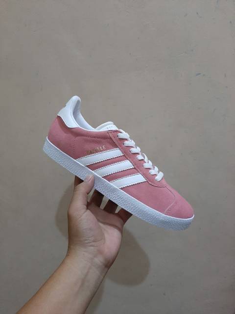 Giày Thể Thao Adidas Gazelle Chính Hãng Màu Trắng Hồng Dễ Thương