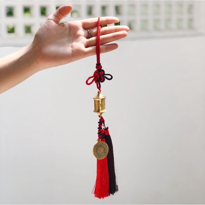 Dây treo Ô Tô Kinh Luân chú Om Mani Padme Hum bình an treo xe phong thuỷ