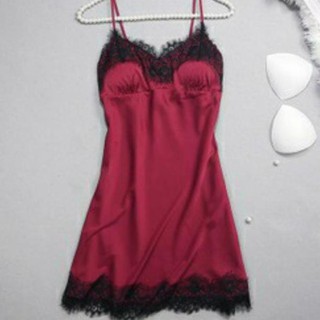 Váy ngủ lụa sexy AMUSE V38🔥SIÊU SALE🔥 Big size 40 tới 65kg hai dây phối chân ren gợi cảm cao cấp đồ ngủ đẹp giá rẻ 😍