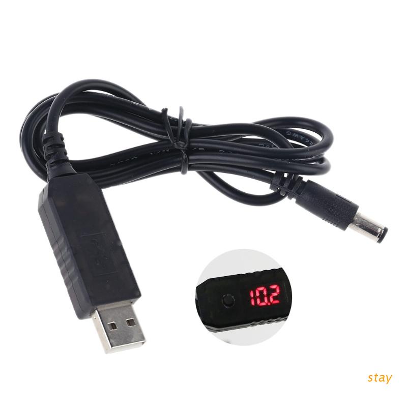 Dây cáp tăng áp QC 3.0 USB sang 5V 9V 12V 5.5 x 2.5mm cho bộ định tuyến WiFi 12V