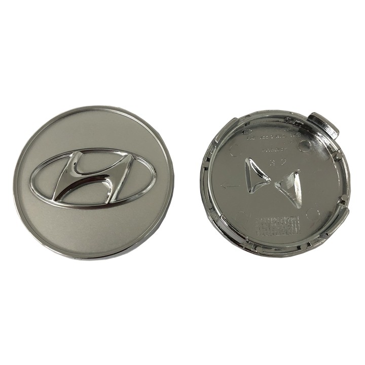 1 chiếc Logo chụp mâm, ốp lazang bánh xe ô tô Hyundai HY-60 - Kích thước 60mm - Có 2 màu