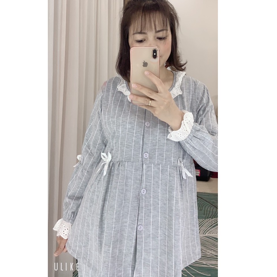 Bộ bầu và sau sinh cotton dài tay Thu Đông - 𝐁𝐃𝟓𝟓