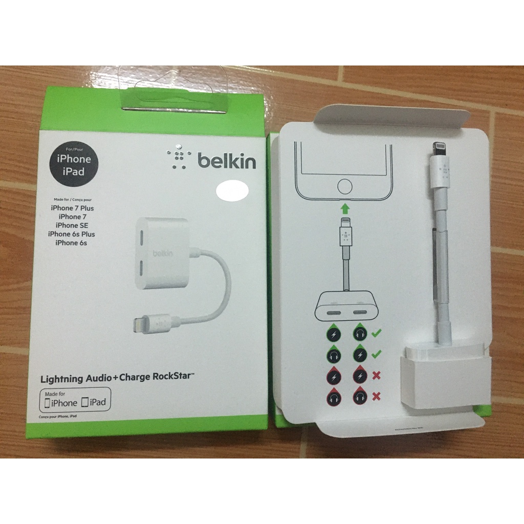 Bộ chia Lightning ra Audio Charge Belkin F8J198bt