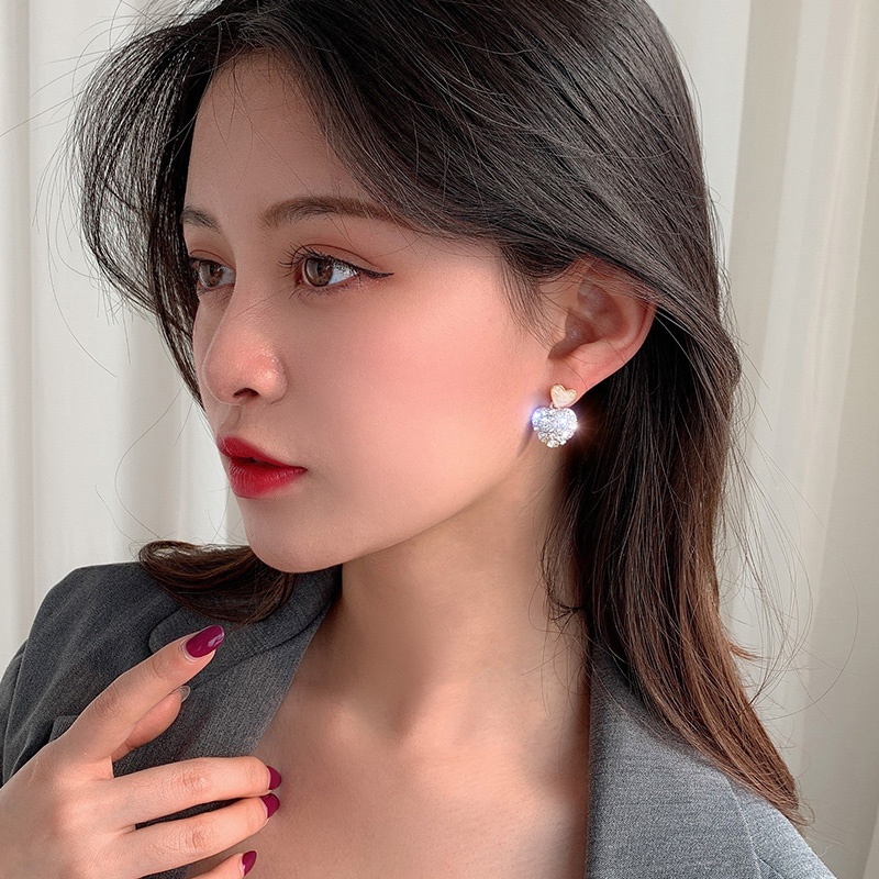 Bông Tai Mạ Vàng Đính Đá Nhân Tạo Thời Trang