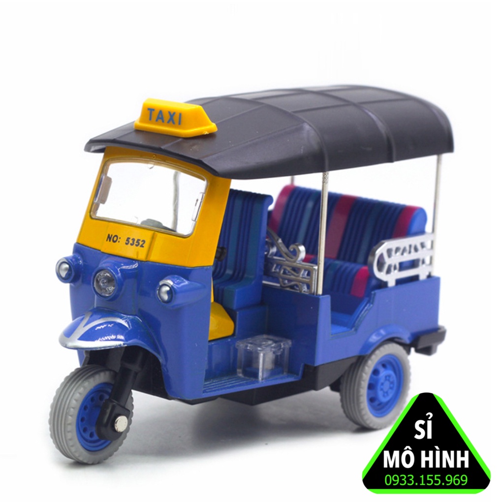 Mô hình xe Taxi tuk tuk Thái Lan bằng kim loại