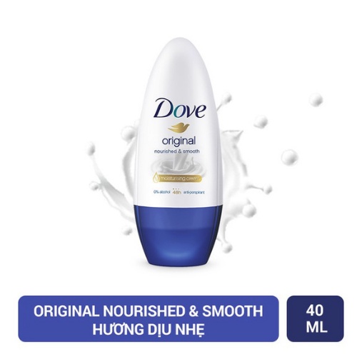 Lăn nách lăn khử mùi Dove dưỡng da trắng mịn 40ml