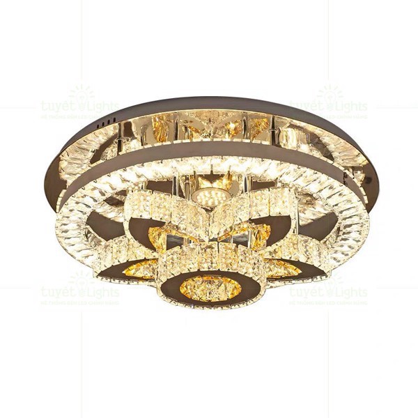 Đèn ốp trần pha lê phòn khách T3228 kích thước 600mm