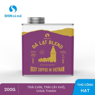 Shin cà phê - cà phê arabica 100% đà lạt blend - hộp thiếc 200g