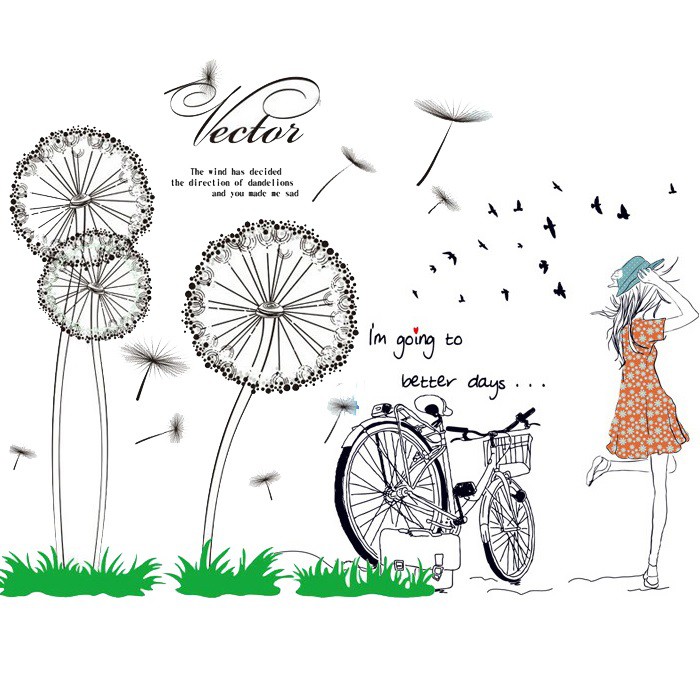 Decal dán tường trang trí nhà cửa, phòng khách, phòng ngủ, quán cafe, trà sữa giá rẻ đẹp AmyShop tại HCM