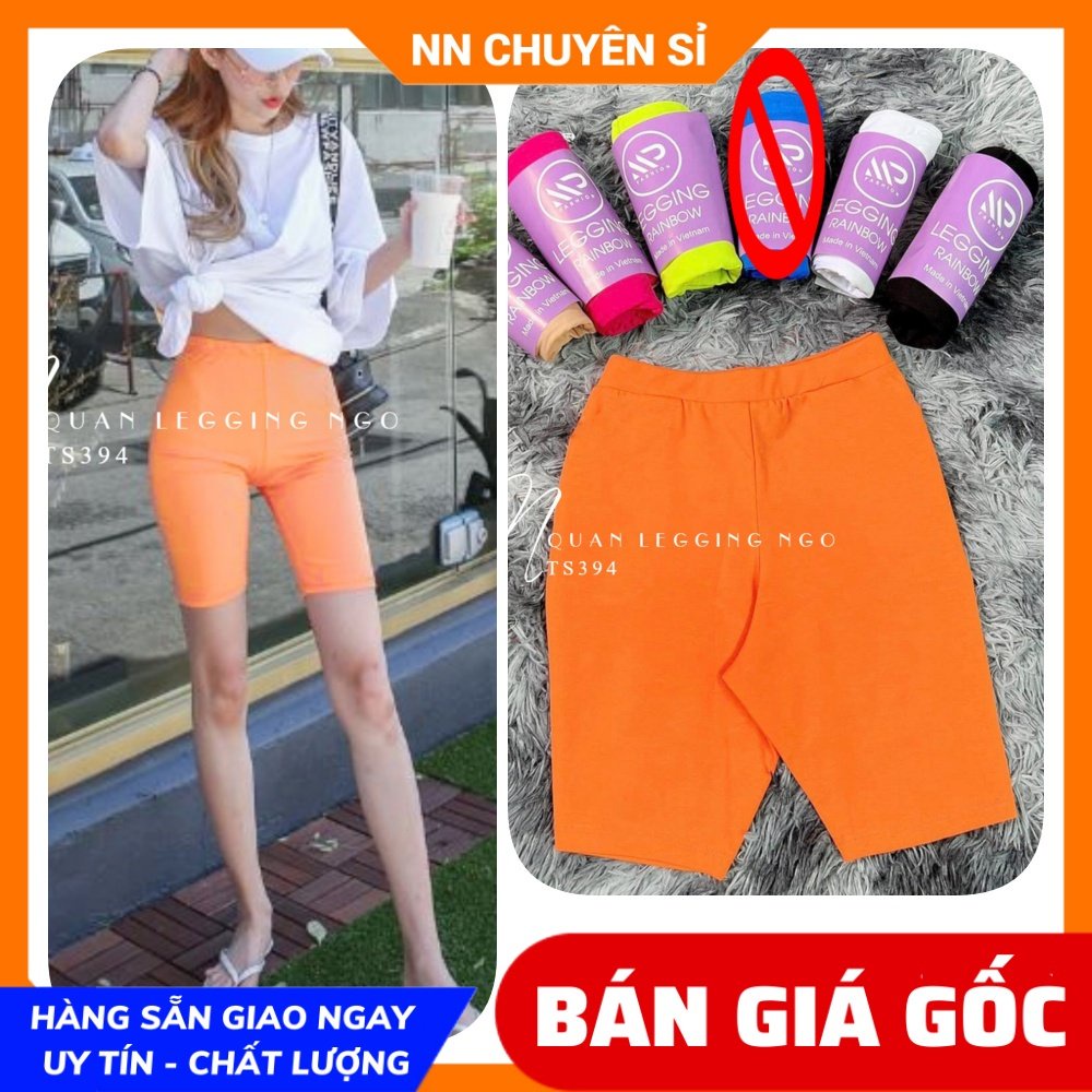 Quần thun đùi lửng Rainbow cuộn tím cho nữ chất thun co giãn lên phôm siêu ôm dáng Quần ngố nữ TS394