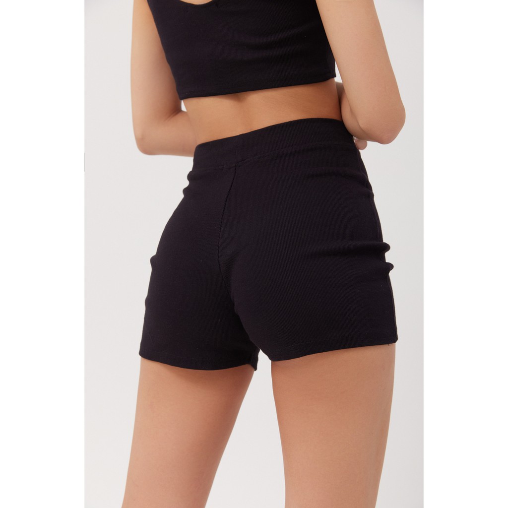 Là min - Quần Ngắn Black Knit Shorts