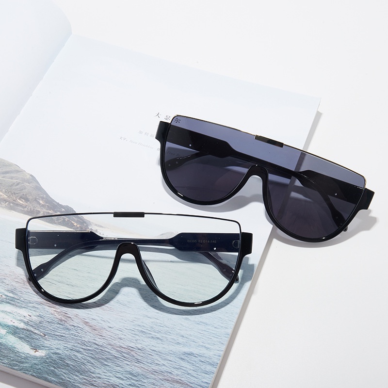 (YUZHU) Kính Chống Nắng Nửa Gọng Ngoại Cỡ Chống Ánh Sáng Xanh Thời Trang Phương Tây