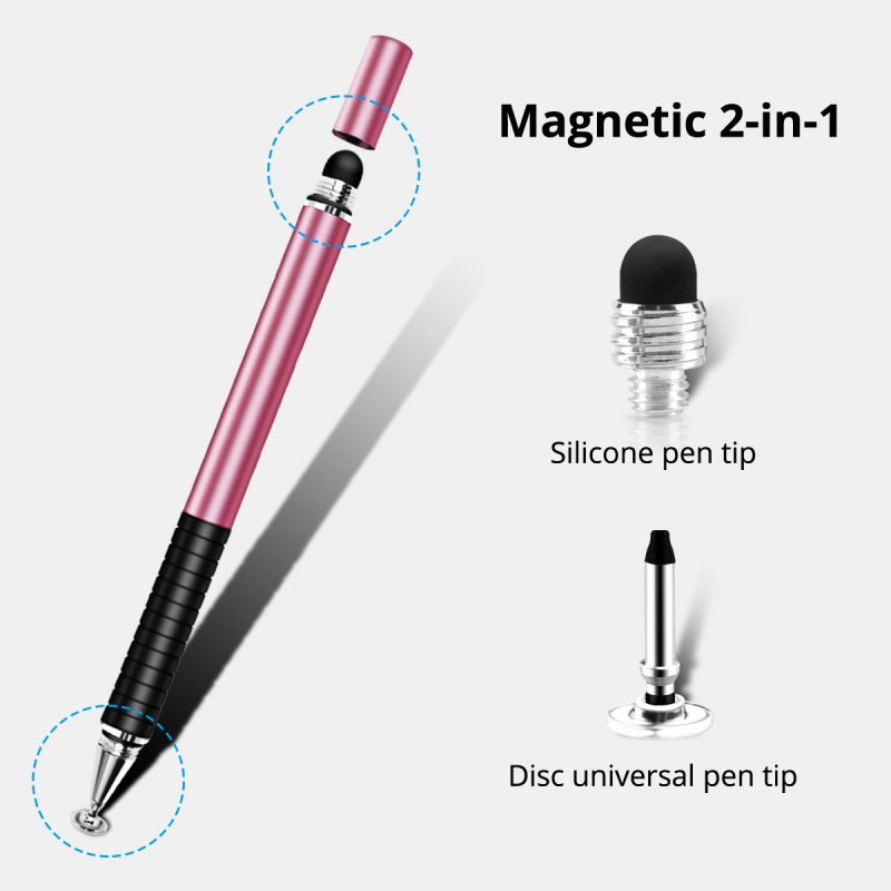 Đầu bút cảm ứng/ Đầu hình đĩa/ Set 2 đầu GUUGEI 2 trong 1 đa năng có bán lẻ
