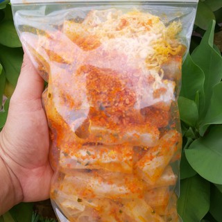 Bánh tráng cuộn chà bông ruốc tôm