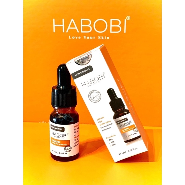 Serum 03 Giảm Mụn Kiềm Dầu Trắng Da Sẽ Khít Lỗ Chân Lông Chính Hãng HABOBI 10ml