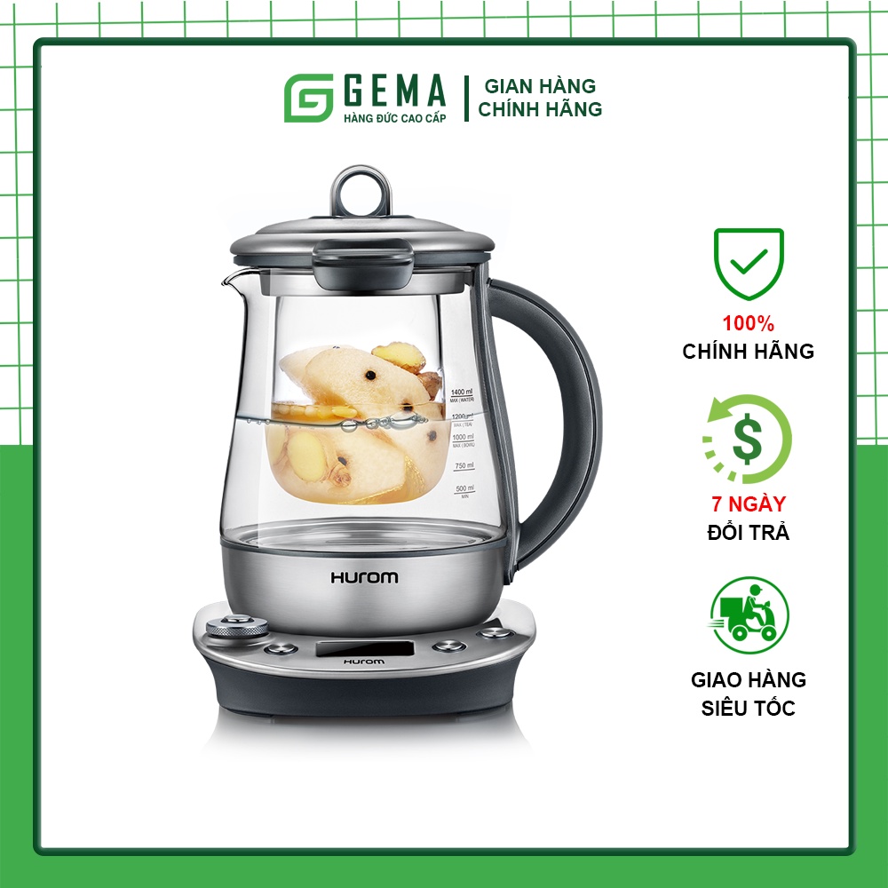 Máy pha trà, chưng yến thông minh HUROM TEA MASTER TM-P02FSS, Bình pha trà điện HUROM