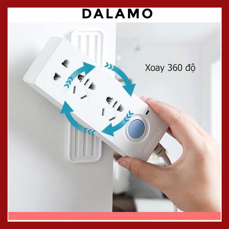 Miếng Dán Tường Treo Ổ Cắm Điện Treo Wifi Móc Treo Đa Năng Tiện Lợi Thanh Giữ Ổ Điện Xoay 360 Độ F443 DALAMO