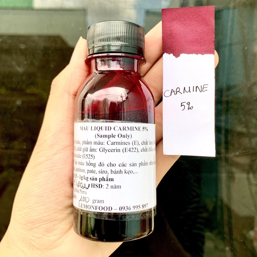 Màu đỏ Carmine 5% - Tạo màu hồng đỏ cho xúc xích, lạp xưởng, thịt nguội, jambon, pate