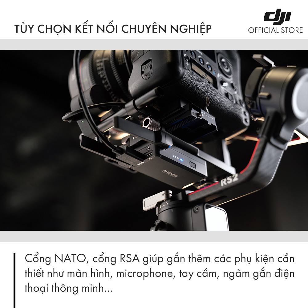 Gimbal Chống Rung Máy Ảnh DJI Ronin RS 2 | Hàng chính hãng | Bảo hành 12 tháng 1 Đổi 1