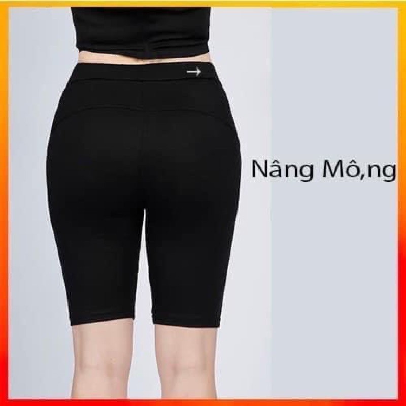 Quần legging lửng nâng mông☘️Quần legging ngố nữ dáng ngắn☘️{free ship}