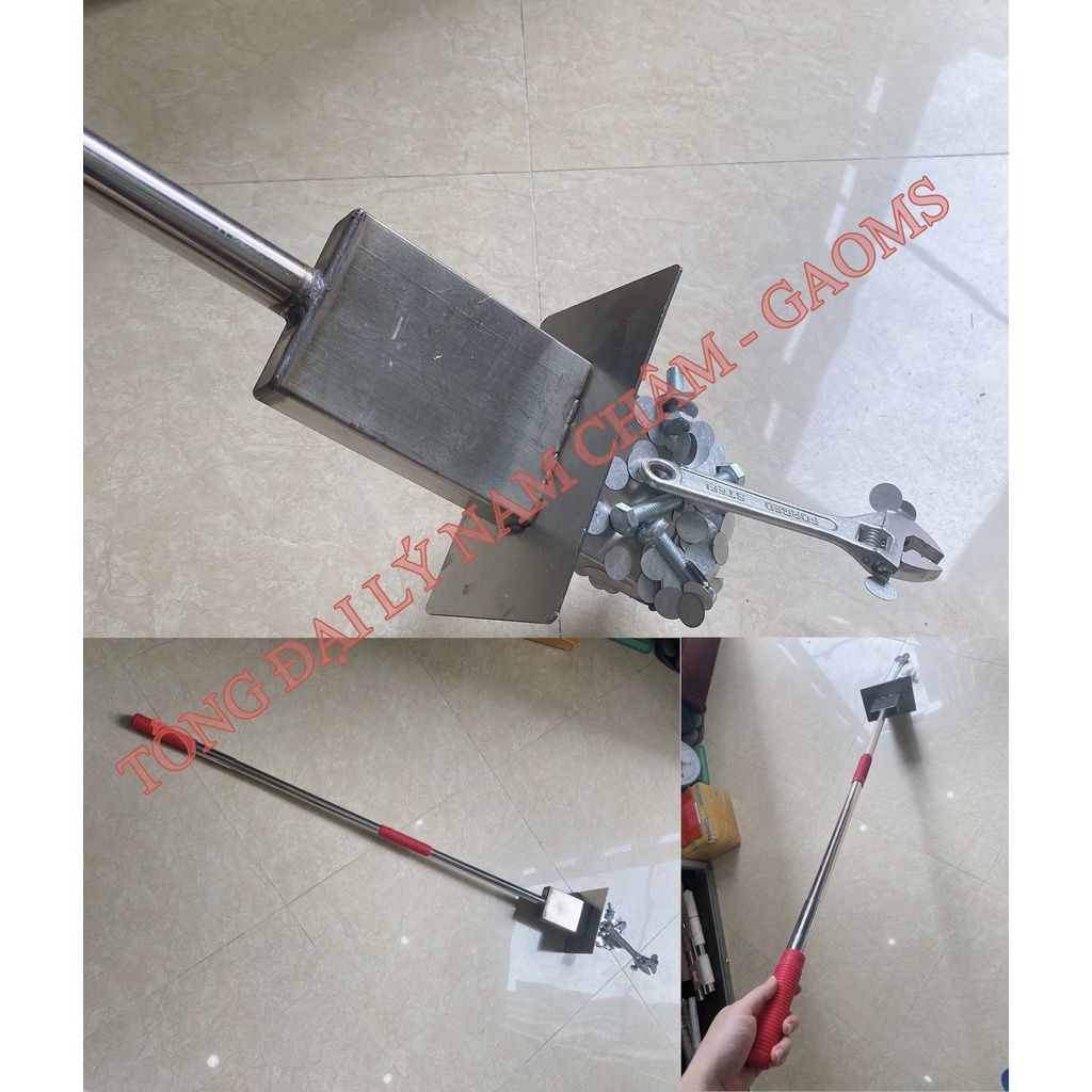 Xẻng nam châm hút sắt, dụng cụ hút sắt tiện ích, tách lọc tạp chất kim loại lẫn trong nguyên liệu