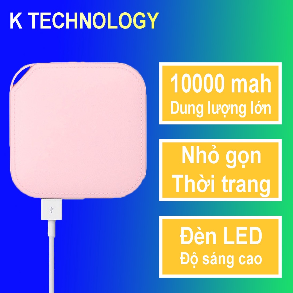 Sạc Dự Phòng Mini 10000mah Pin Dự Phòng Sạc Nhanh Nhỏ Gọn Tiện Lợi Power Bank