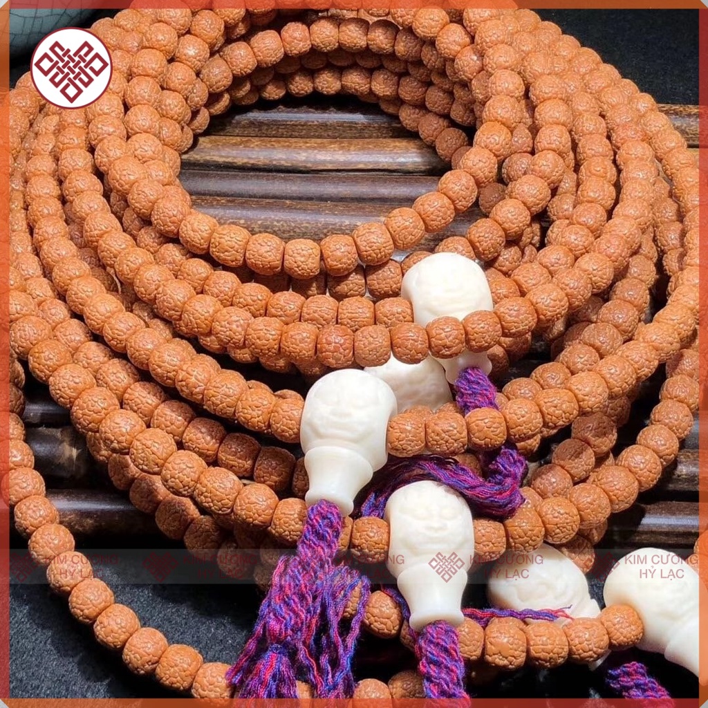 Chuỗi Đeo Tay, Vòng Phong Thủy 108 Hạt Bồ Đề Kim Cang [Kim Cương Hỷ Lạc] 9 Ly