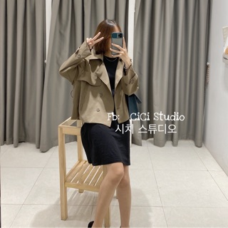 Áo khoác blazer dáng lửng - ảnh thật