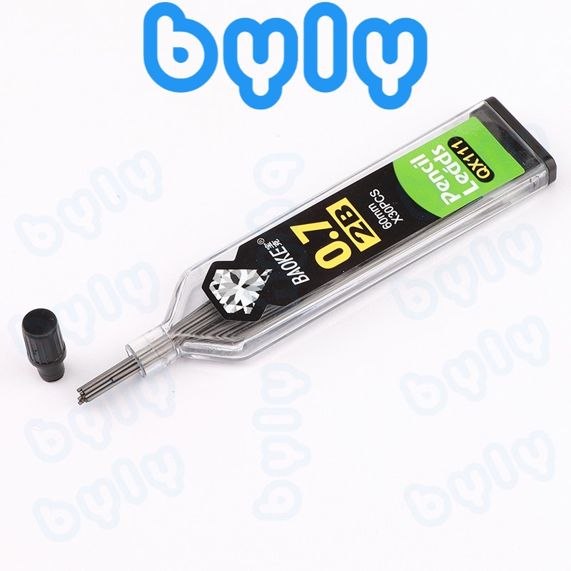 Ruột bút chì bấm QX108 - QX111 ngòi 0.5 / 0.7 Baoke, độ cứng 2B