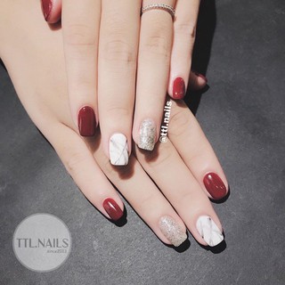 Móng up nailbox thiết kế đỏ
