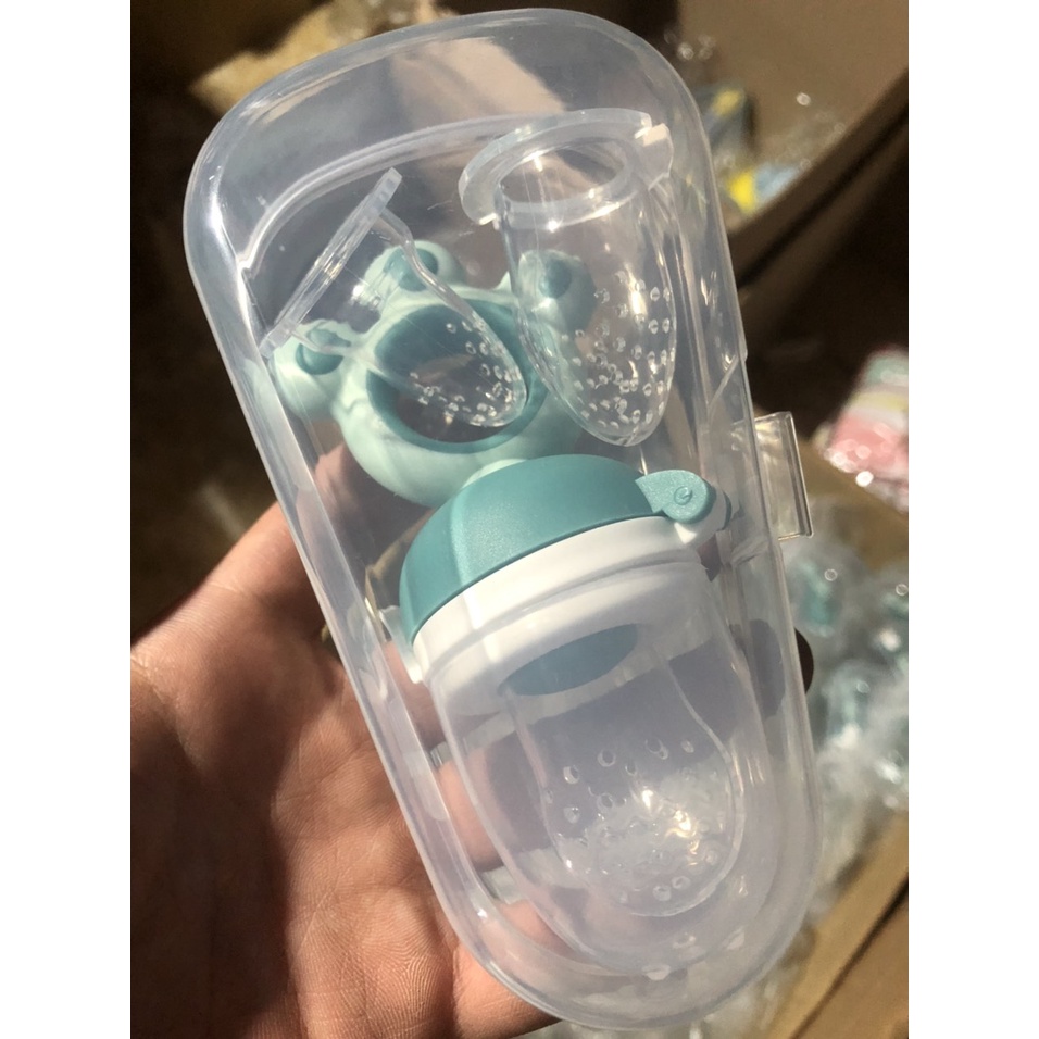 Túi nhai giúp bé tập ăn dặm hàng cao cấp tặng kèm 3 núm đủ size cho bé