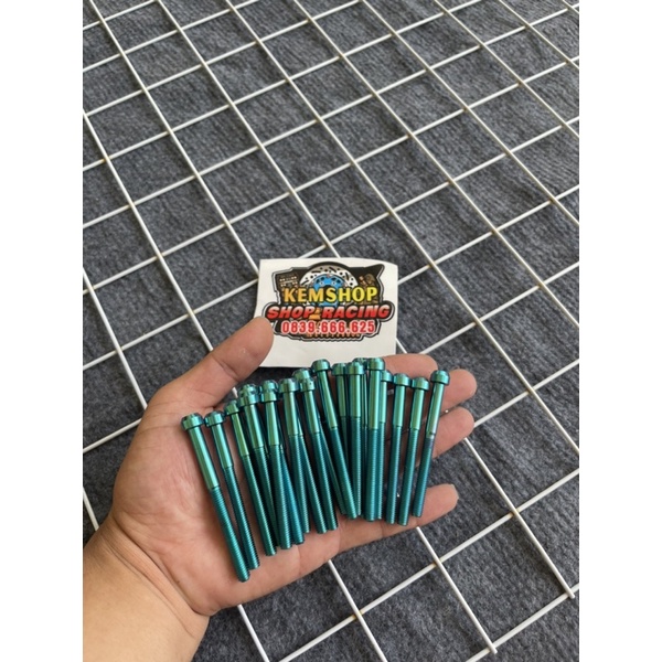 Ốc Titan 6li60 Đầu Trụ Gắn Lốc Máy Nhiều Dòng Xe