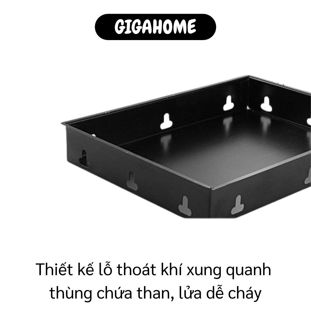 Bếp Nướng Than GIGAHOME Bếp Than Hoa Vuông Ngoài Trời Không Khói, Có Khay Chứa Mỡ, Gấp Gọn 8289