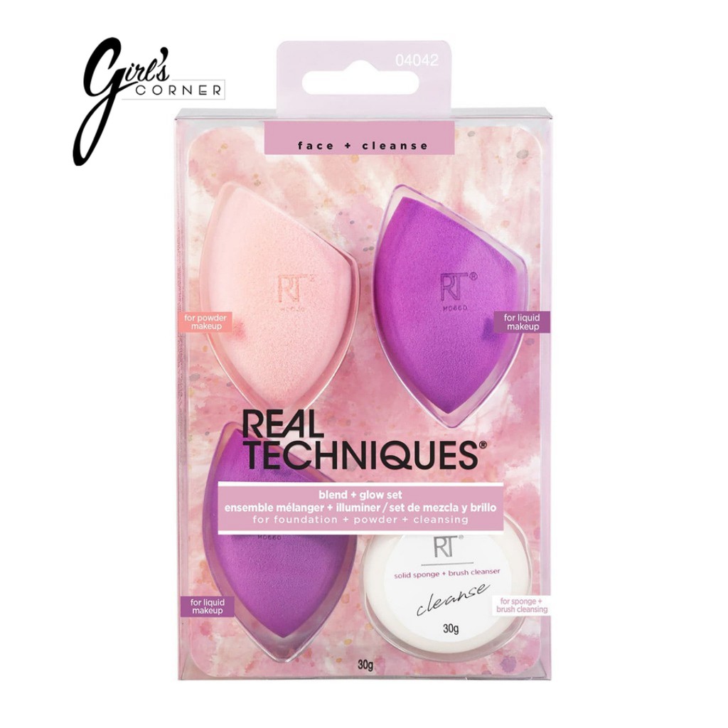 Set 3 mút Real Techniques Blend + Glow và Solid