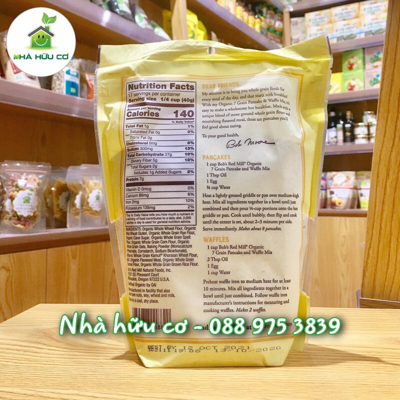 Bột làm bánh Pancake nguyên cám hữu cơ Bob's Red Mill - Date: 10/2021 - (Shop Nhà Hữu Cơ) | BigBuy360 - bigbuy360.vn