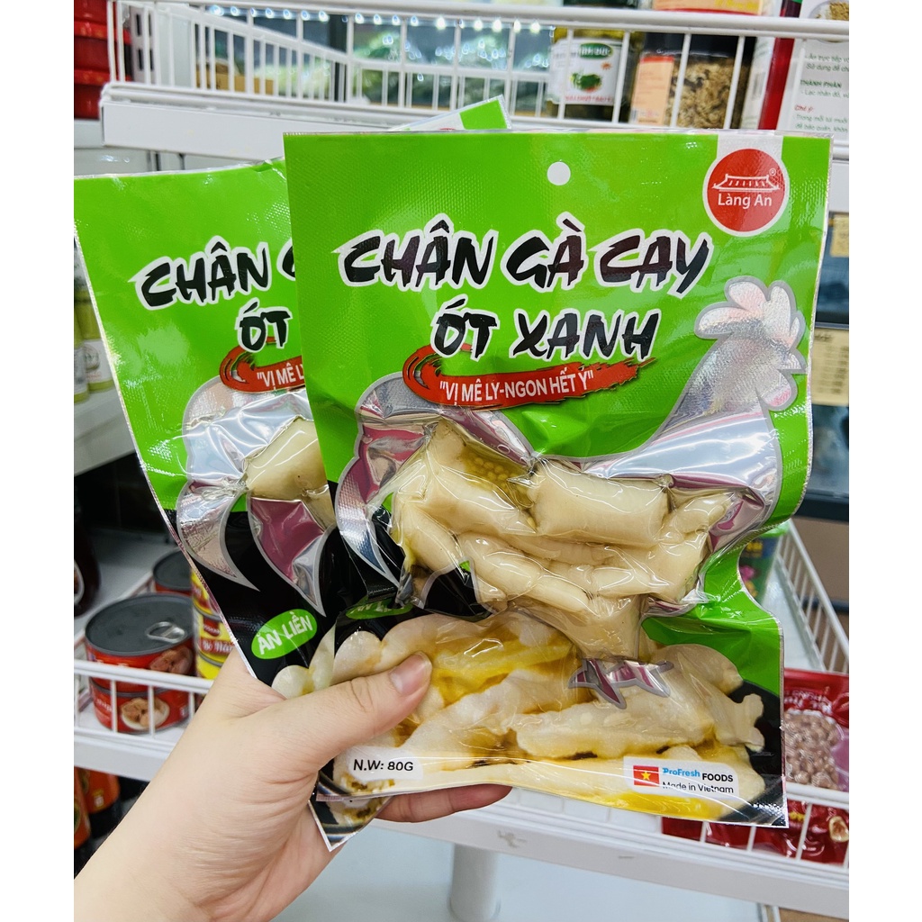 Chân gà cay ớt xanh Làng An gói 80g