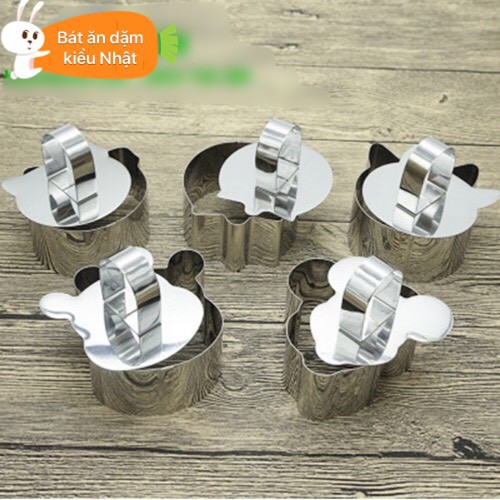 BỘ 5 KHUÔN ĐA NĂNG ÉP CƠM, LÀM BÁNH HÌNH THÚ - CAO CẤP