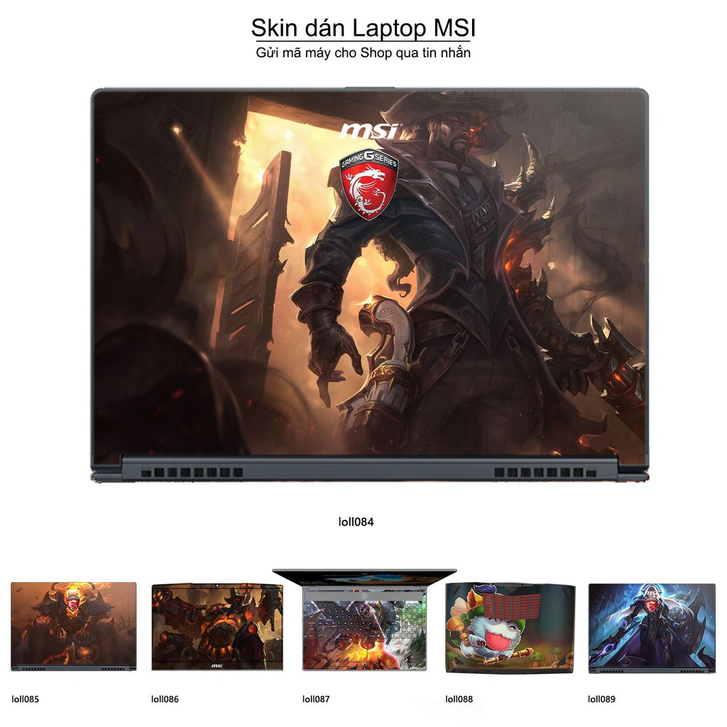 Skin dán Laptop MSI in hình Liên Minh Huyền Thoại nhiều mẫu 12 (inbox mã máy cho Shop)