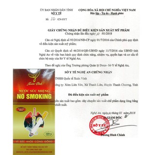 Cai thuốc lá No smoking Xuân vinh