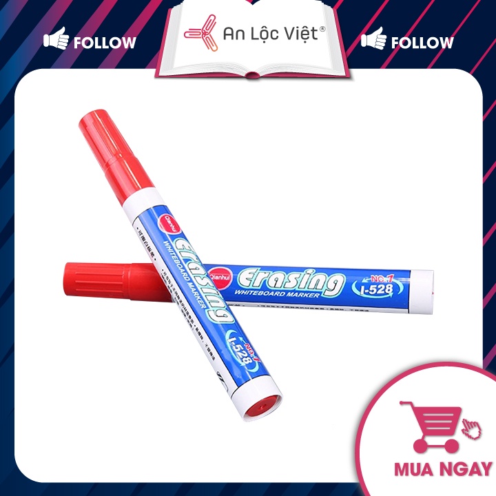 SET 5 Bút Lông Dùng Viết Bảng Trắng Erasing L-528 Dùng Trong Trường Học Và Văn Phòng -