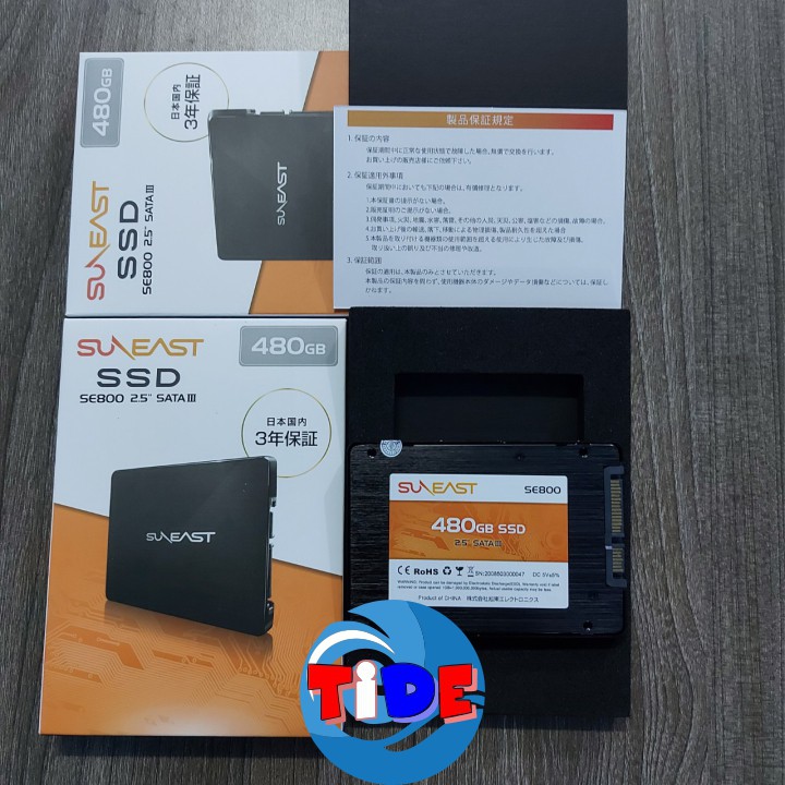 Ổ cứng SSD 2.5” SunEast 480GB nội địa Nhật Bản – CHÍNH HÃNG – Bảo hành 3 năm –Tặng cáp dữ liệu Sata 3.0