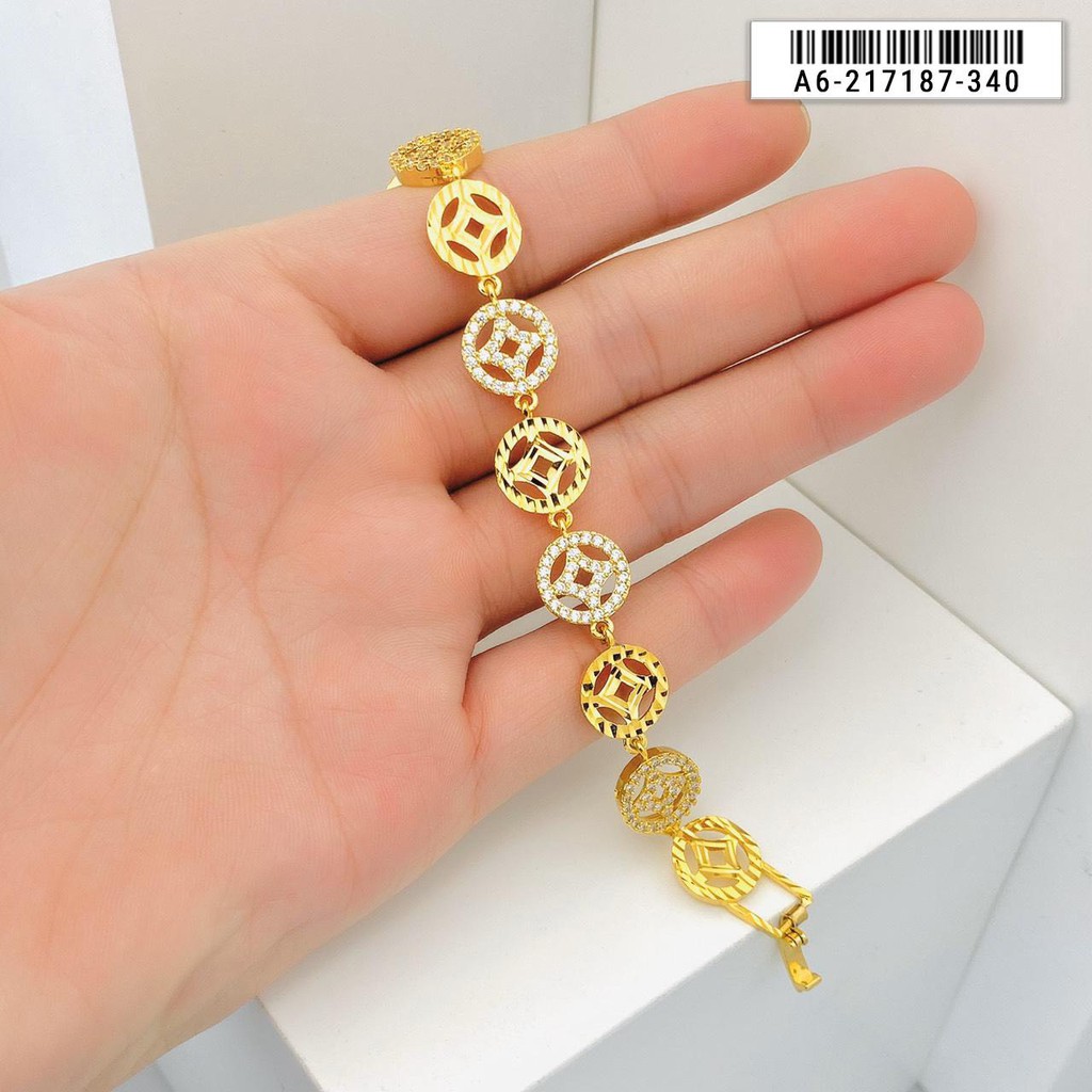 Lắc Tay Nữ Kim Tiền  - Bền Màu - Không Dị Ứng - Mang đi chơi, đi tiệc rất đẹp