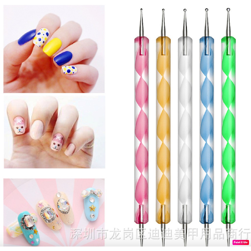 Bộ Bút Chấm Bi 5 Cây Trang Trí Móng