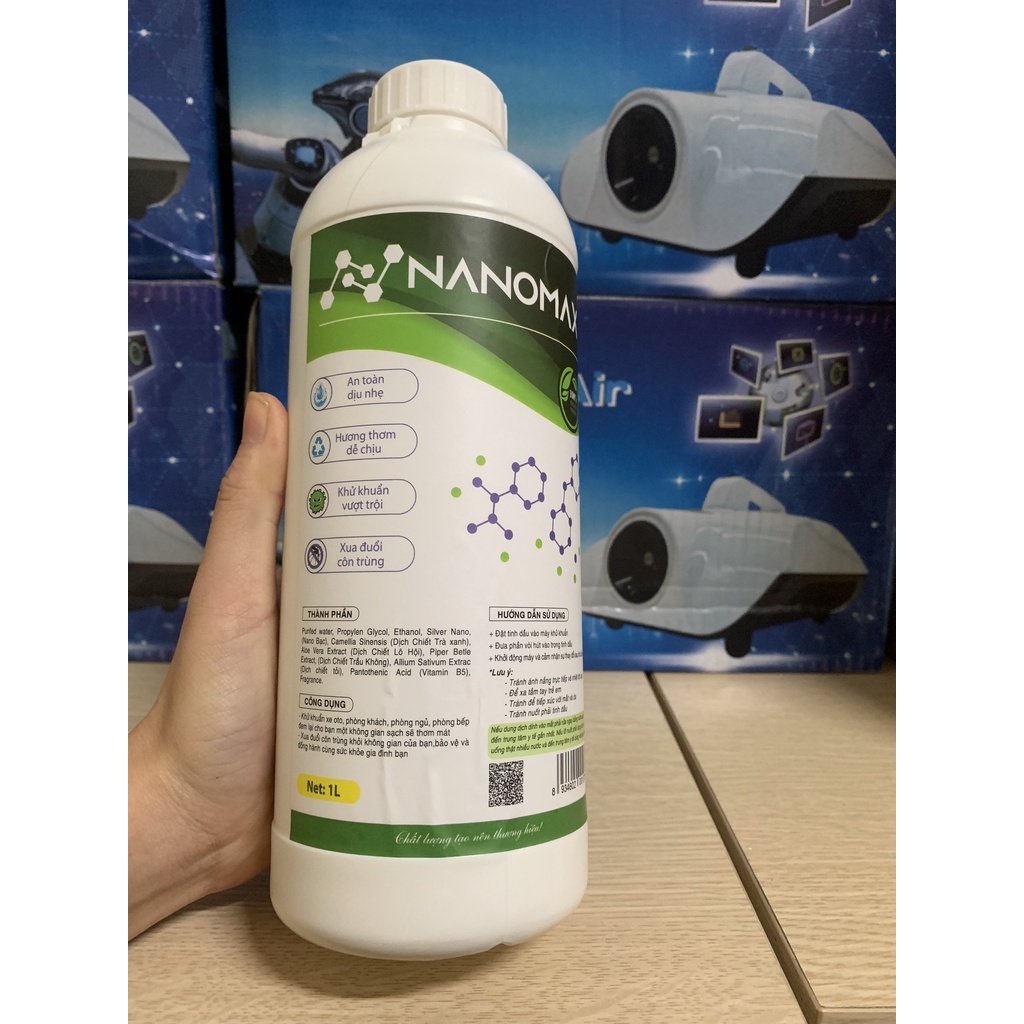 [100ml ] Tinh dầu nano bạc dùng cho máy khử khuẩn, khử mùi xe ô tô, nhà cửa, văn phòng,..