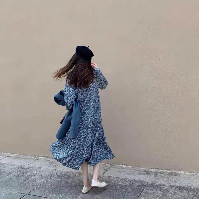 Đầm hoa vintage 2 lớp - Kèm ảnh cận chất vải #dreamy