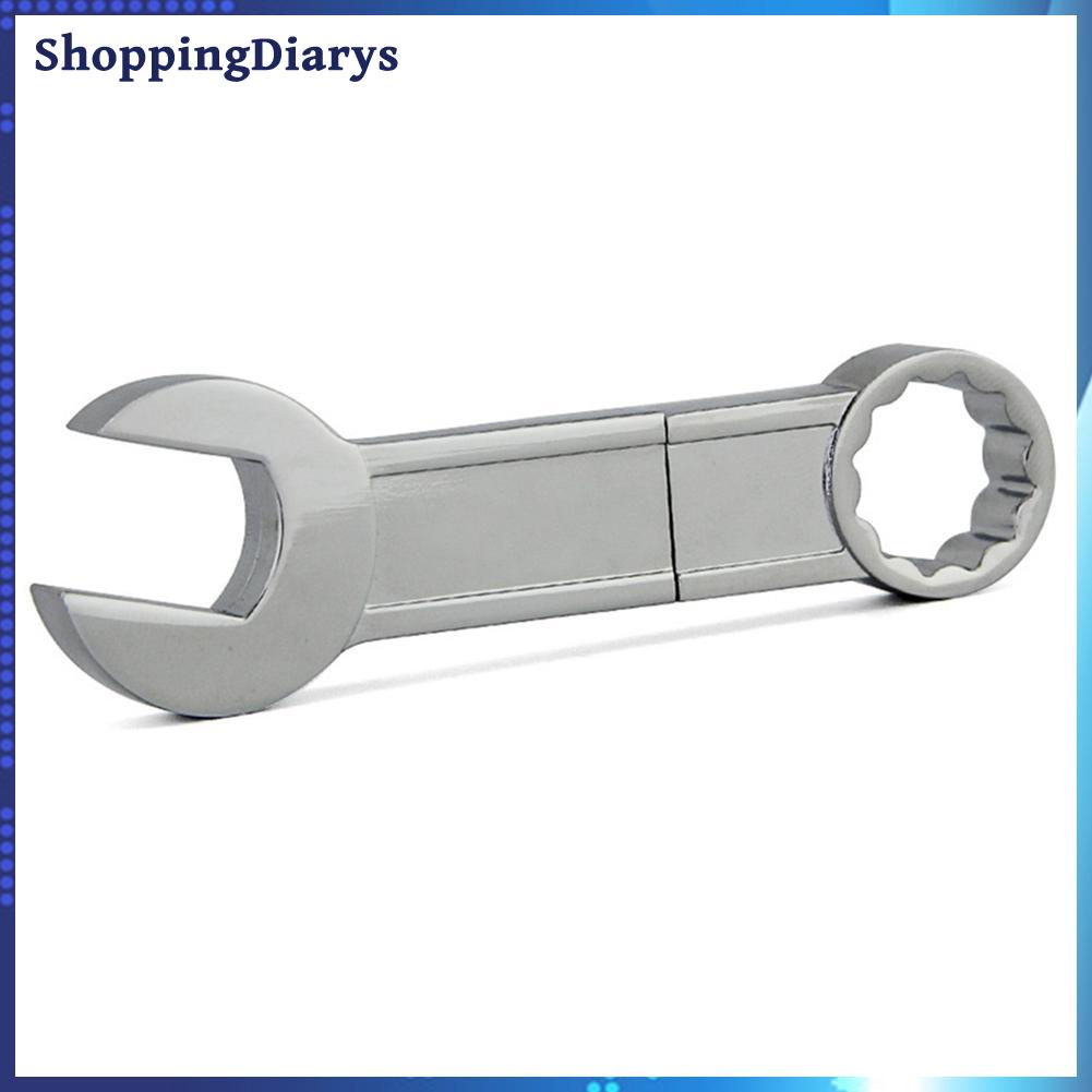 （shoppingDiarys） Metal USB 2.0 Flash Pen Driver Spanner Wrench Shaped Memory Stick U Disk