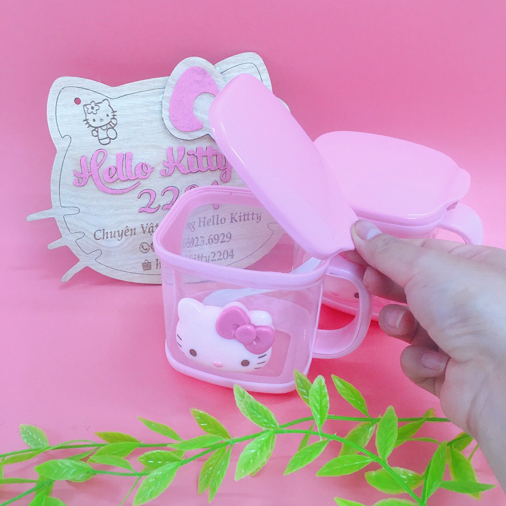 Hũ đựng gia vị kèm Thìa Hello Kitty