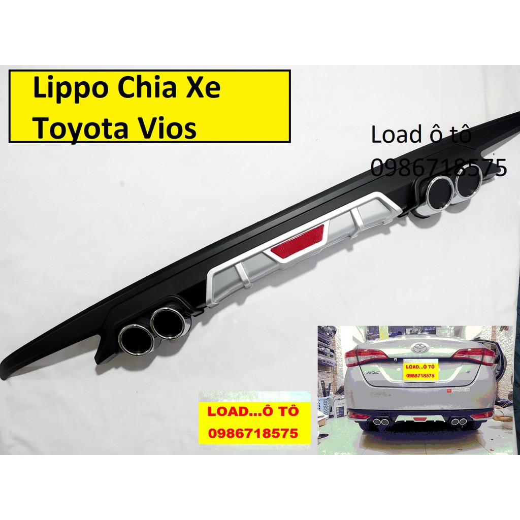 Líp Pô Chia Xe Toyota Vios 2022-2019 Mẫu 4 Pô Cao Cấp, Lắp Đặt Dễ Dàng