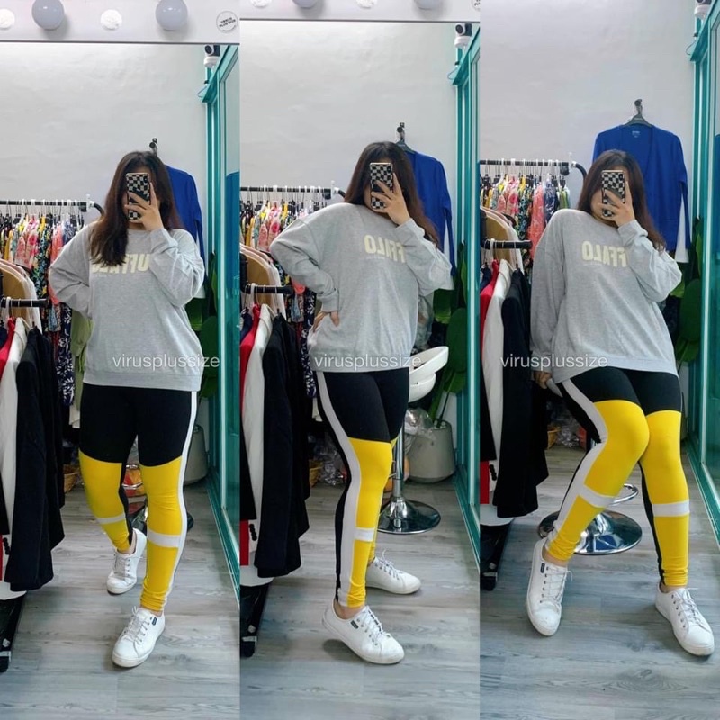 [VIRUSPLUSSIZE] PLUSSIZE quần tập legging BIGSIZE